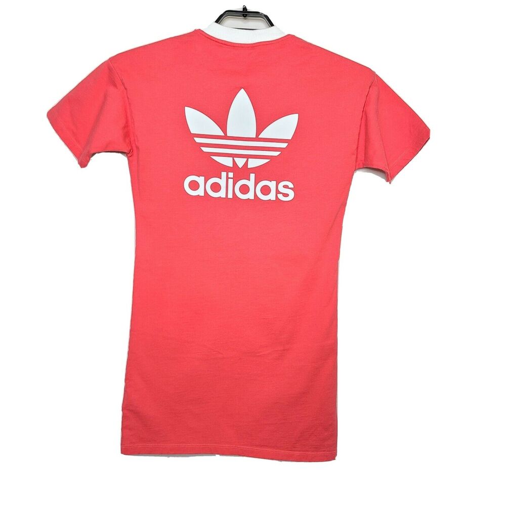 Vintage Adidas Tshirt Dress Trefoil XS Pink